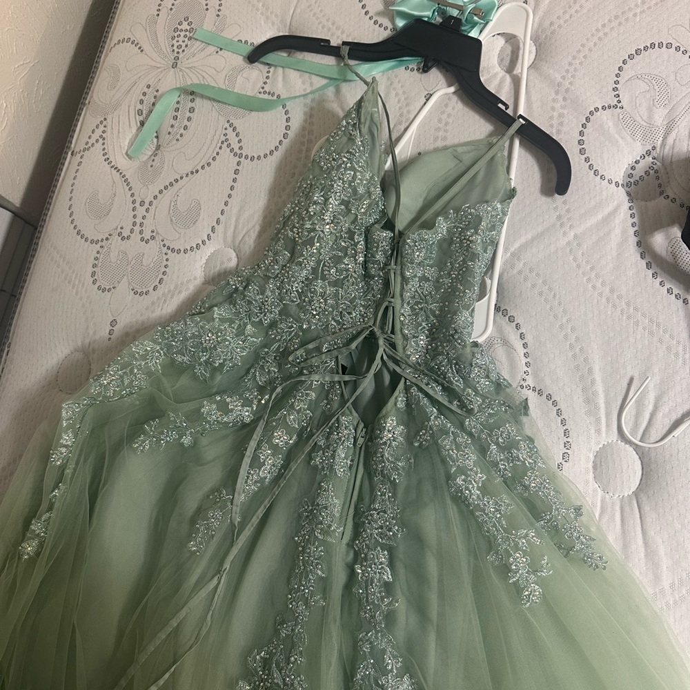 Elegant Green Kids Dress